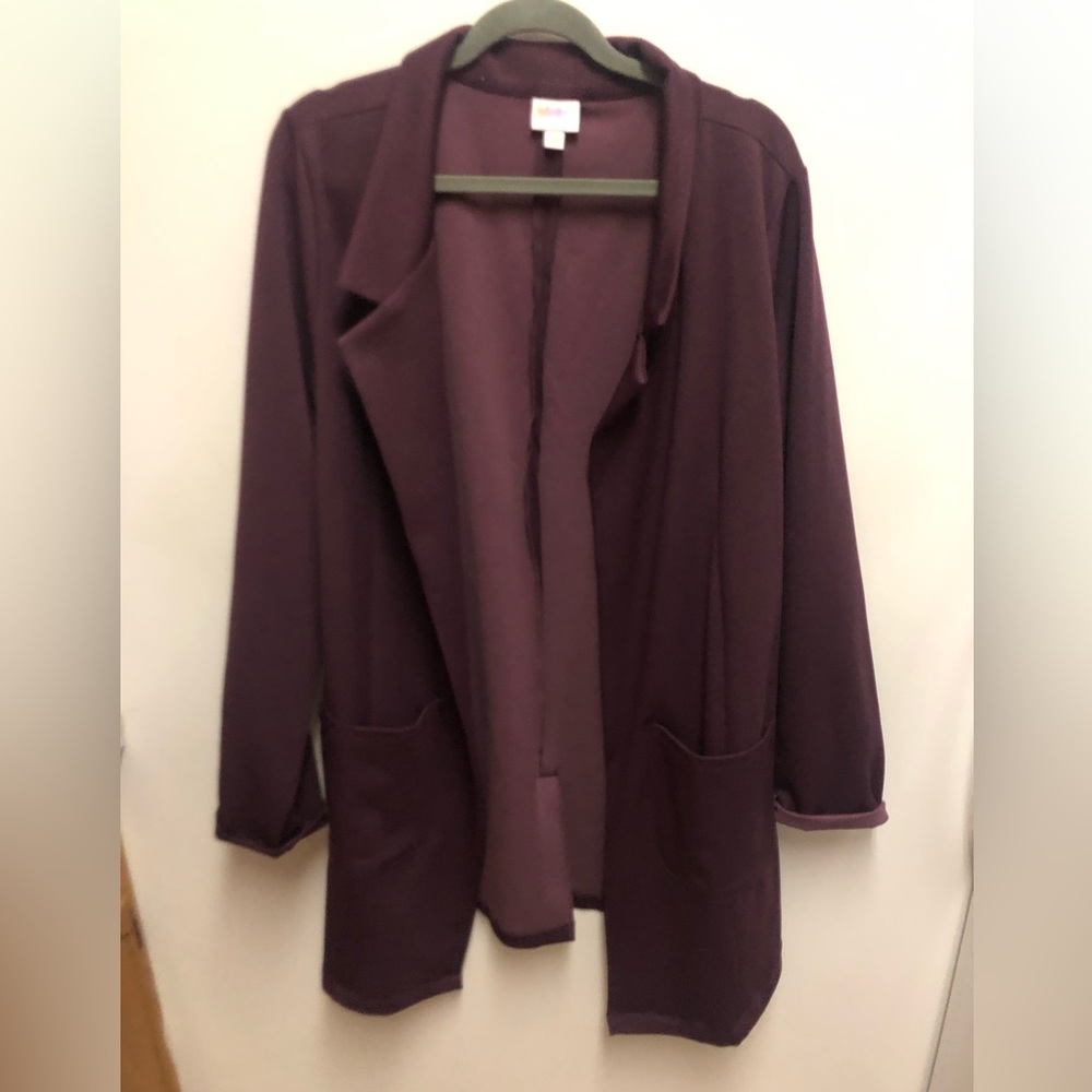 Excellent condition 3x Lularoe berry purple Gwen Blazer
